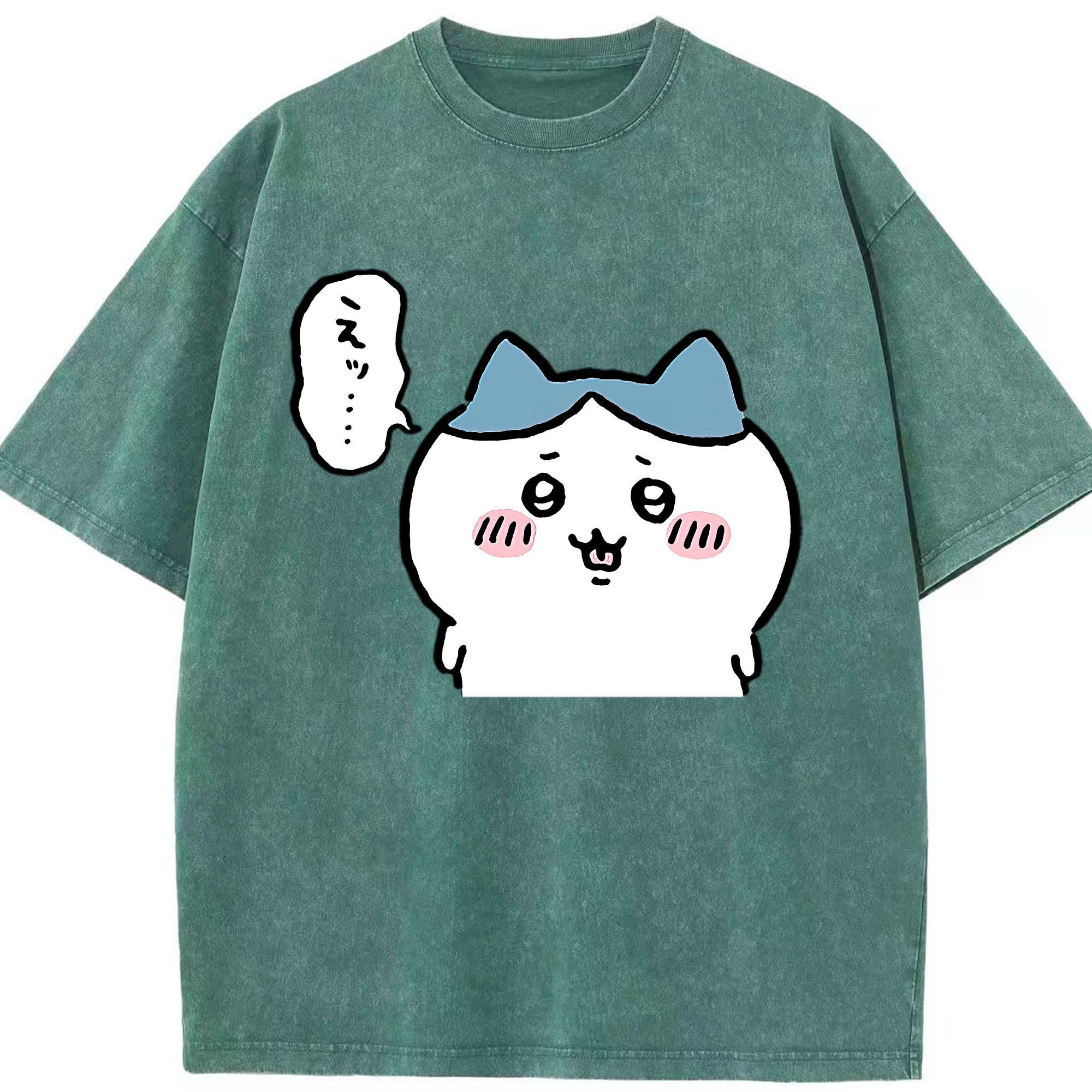 （画像用） ちいかわ ハチワレ Chii-kawa hachiware 綿100% ヴィンテージ風 半袖Tシャツ（フロントプリント）